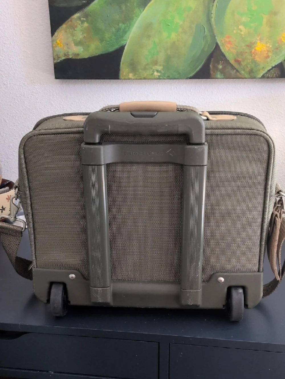 Briggs & Riley Taupe Carry-On Laptop Bag with Shoulder Strap